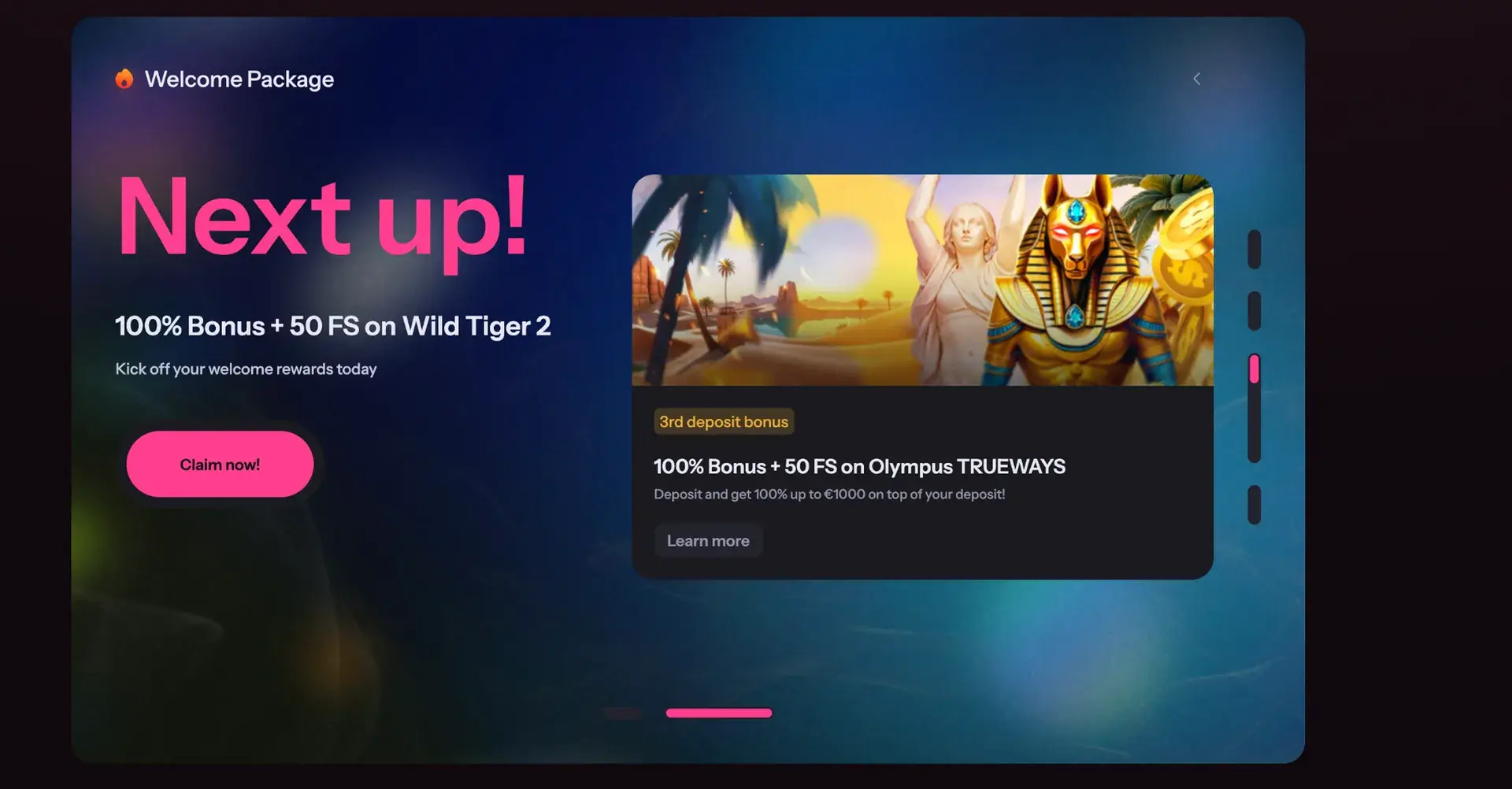 Third deposit bonus – PiggyBet casino screenshot